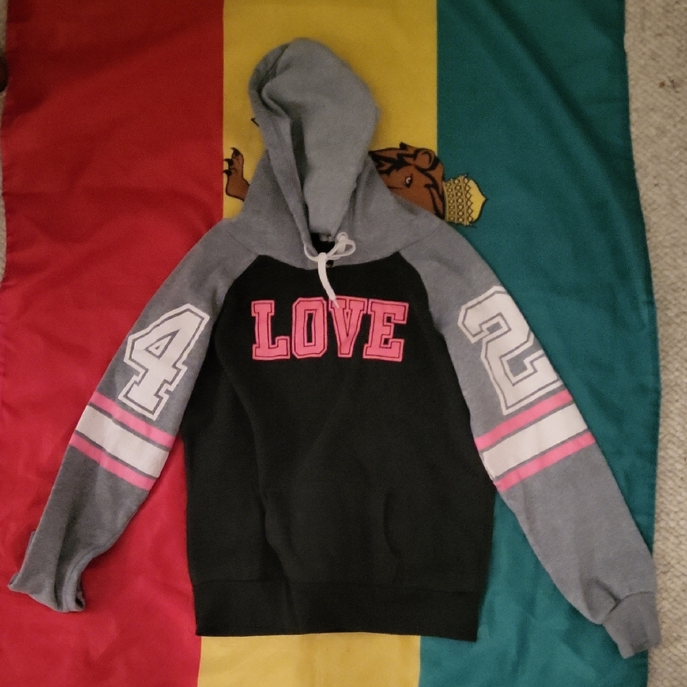Love Kids Pea Coat - Black and Gray